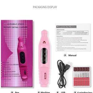New Profesional Portable Electric Nail Drill  Pink